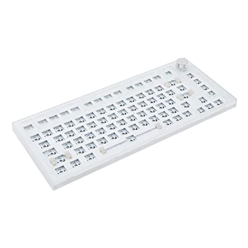 Leeadwaey NT75 3/5-poliger Hot-Swap-Dichtung, mechanische Tastatur, DIY-Set, Eis, vollständig transparent von Leeadwaey