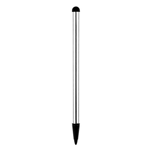 Leeadwaey Professioneller kapazitiver Stift aus Aluminiumlegierung, kratzfest, widerstandsfähig, harte Spitze, Gummi-Eingabestift, Touchscreen-Stift, silberfarben von Leeadwaey