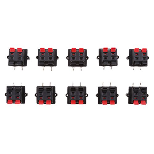 Leeadwaey Quadratischer Audio-Lautsprecher-Verstärker, 4-Wege-Terminal für Kabel Leeadwaey Quadratischer Audio-Lautsprecher-Verstärker, 4-Wege-Terminal für Kabel von Leeadwaey
