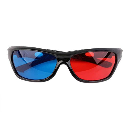 Leeadwaey Schwarzer Rahmen rot-blau 3D-Brille für dimensionale Anaglyphen-Filmspiel-DVD-Brillen, 14,0 x 6,3 x 3,6 cm Leeadwaey Schwarzer Rahmen rot-blau 3D-Brille für dimensionale Anaglyphen-Filmspiel-DVD-Brillen, 14,0 x 6,3 x 3,6 cm von Leeadwaey