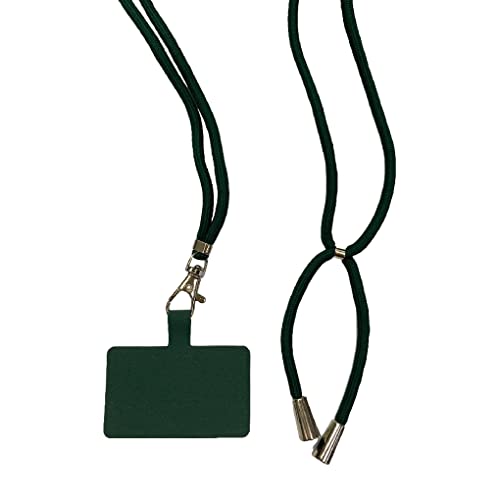 Leeadwaey Universal-Schlüsselbänder für Handys, zum Aufhängen, abnehmbarer Hals, verstellbarer Riemen, Smartphone-Zubehör, 1,5 m, schwarzgrün von Leeadwaey