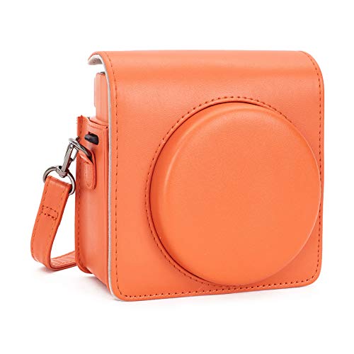 Leebotree Sofortbildkameras Tasche Kompatibel mit Instax Square SQ1 Sofortbildkamera, Kameratasche mit Weichem PU Leder Material und Schulterriemen (Terracotta Orange) von Leebotree