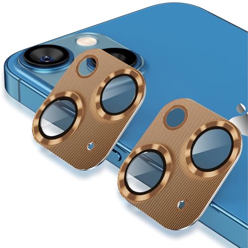 Leedia 2 Stück Kameraschutz Kompatibel mit iPhone 13 6,1" / 13 mini 5,4" Gehärtetes Glas Klar Kamera Schutzfolie mit Metall Ring Entworfen für MagSafe Schnapp-Adapter für Magnetische Befestigung Gold Leedia 2 Stück Kameraschutz Kompatibel mit iPhone 13 6,1" / 13 mini 5,4" Gehärtetes Glas Klar Kamera Schutzfolie mit Metall Ring Entworfen für MagSafe Schnapp-Adapter für Magnetische Befestigung Gold von Leedia