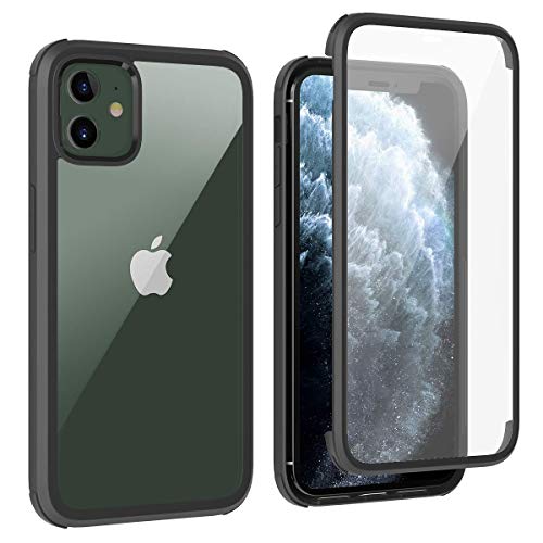 Leedia 360 Grad Hülle Kompatibel mit iPhone 11 Hülle Ganzkörper Eingebautem Glas Displayschutz Stoßfest Schutzhülle Transparent Clear Durchsichtig Handyhülle für iPhone 11 6.1" Schwarz Leedia 360 Grad Hülle Kompatibel mit iPhone 11 Hülle Ganzkörper Eingebautem Glas Displayschutz Stoßfest Schutzhülle Transparent Clear Durchsichtig Handyhülle für iPhone 11 6.1" Schwarz von Leedia