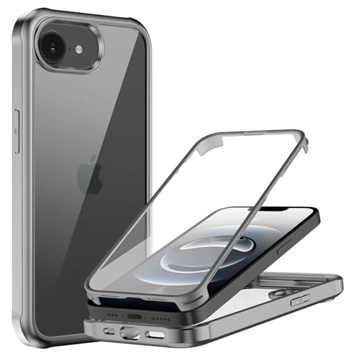 Leedia 360 Grad Hülle Kompatibel mit iPhone 16e Hülle Ganzkörper Eingebautem Glas Displayschutz Stoßfest Transparent Clear Durchsichtig Handyhülle für iPhone 16e 6.1" 2025 Grau Leedia 360 Grad Hülle Kompatibel mit iPhone 16e Hülle Ganzkörper Eingebautem Glas Displayschutz Stoßfest Transparent Clear Durchsichtig Handyhülle für iPhone 16e 6.1" 2025 Grau von Leedia