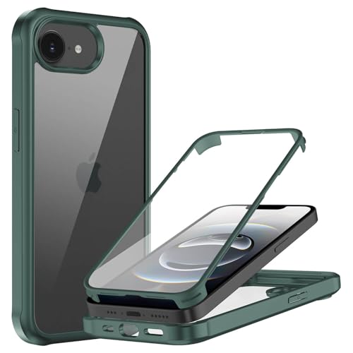 Leedia 360 Grad Hülle Kompatibel mit iPhone 16e Hülle Ganzkörper Eingebautem Glas Displayschutz Stoßfest Transparent Clear Durchsichtig Handyhülle für iPhone 16e 6.1" 2025 Grün Leedia 360 Grad Hülle Kompatibel mit iPhone 16e Hülle Ganzkörper Eingebautem Glas Displayschutz Stoßfest Transparent Clear Durchsichtig Handyhülle für iPhone 16e 6.1" 2025 Grün von Leedia