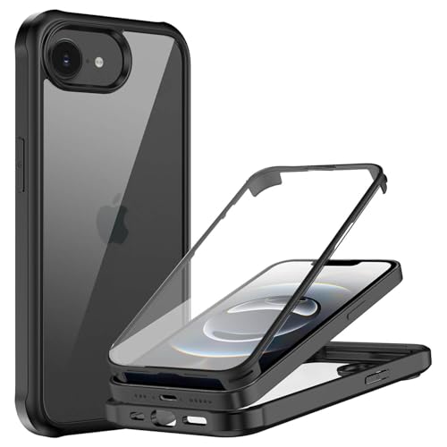 Leedia 360 Grad Hülle Kompatibel mit iPhone 16e Hülle Ganzkörper Eingebautem Glas Displayschutz Stoßfest Transparent Clear Handyhülle für iPhone 16e 6.1" 2025 Schwarz Leedia 360 Grad Hülle Kompatibel mit iPhone 16e Hülle Ganzkörper Eingebautem Glas Displayschutz Stoßfest Transparent Clear Handyhülle für iPhone 16e 6.1" 2025 Schwarz von Leedia