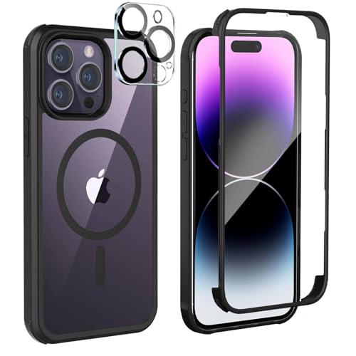 Leedia Handyhülle Kompatibel mit iPhone 14 Pro Max Magsafe Hülle 360 Grad Ganzkörper Eingebauter Panzerglas Displayschutz Schutzfolie Case Stoßfest Schutzhülle für iPhone 14 Pro Max 6.7" Schwarz Leedia Handyhülle Kompatibel mit iPhone 14 Pro Max Magsafe Hülle 360 Grad Ganzkörper Eingebauter Panzerglas Displayschutz Schutzfolie Case Stoßfest Schutzhülle für iPhone 14 Pro Max 6.7" Schwarz von Leedia