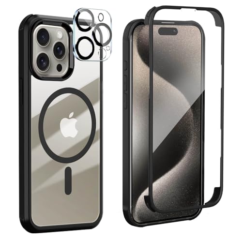 Leedia Handyhülle Kompatibel mit iPhone 15 Pro Magsafe Hülle 360 Grad Ganzkörper Eingebauter Panzerglas Displayschutz Schutzfolie Case Stoßfest Schutzhülle für iPhone 15 Pro 6.1" Schwarz Leedia Handyhülle Kompatibel mit iPhone 15 Pro Magsafe Hülle 360 Grad Ganzkörper Eingebauter Panzerglas Displayschutz Schutzfolie Case Stoßfest Schutzhülle für iPhone 15 Pro 6.1" Schwarz von Leedia
