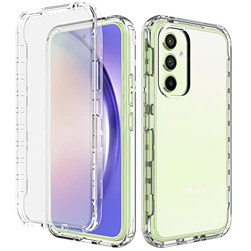 Leedia Cover Kompatibel mit Samsung A54 Hülle mit Eingebautem Displayschutz 360 Grad Handyhülle Samsung A54 Ganzkörper Stoßfest Komplettschutz Transparent Bumper Case für Samsung Galaxy A54 5G 6,4" von Leedia