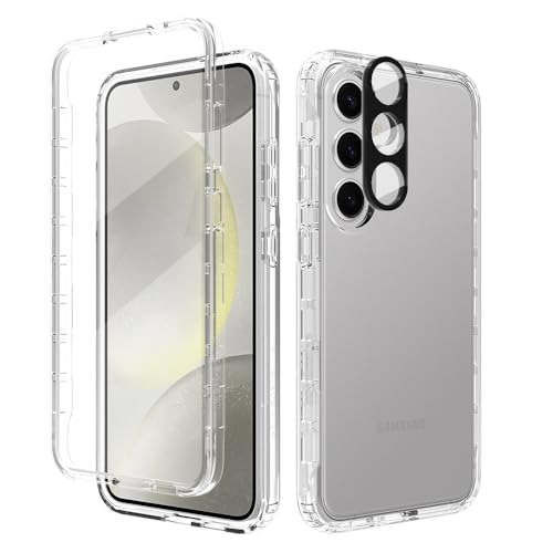 Leedia Ganzkörper Kompatibel mit S24 Plus Hülle 360 Grad Handyhülle Galaxy S24 Plus Stoßfest Komplettschutz Case Transparent mit Eingebautem Displayschutz Cover für Samsung Galaxy S24 Plus 5G 6.7" von Leedia