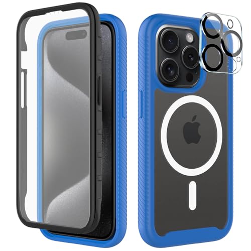 Leedia Handyhülle Kompatibel mit iPhone 15 Pro Max Magsafe Hülle 360 Grad mit Eingebautem Schutzfolie Kameraschutz Stoßfest Schutzhülle Case für iPhone 15 Pro Max 6,7" Blau Leedia Handyhülle Kompatibel mit iPhone 15 Pro Max Magsafe Hülle 360 Grad mit Eingebautem Schutzfolie Kameraschutz Stoßfest Schutzhülle Case für iPhone 15 Pro Max 6,7" Blau von Leedia