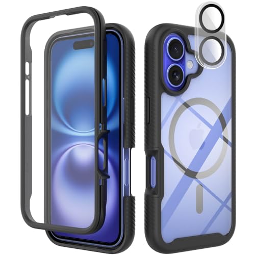 Leedia Handyhülle Kompatibel mit Magsafe iPhone 16 Plus Hülle 360 Grad mit Eingebautem Displayschutz Kameraschutz Stoßfest iPhone 16 Plus Schutzhülle Transparent Case für iPhone 16 Plus 6,7" Schwarz Leedia Handyhülle Kompatibel mit Magsafe iPhone 16 Plus Hülle 360 Grad mit Eingebautem Displayschutz Kameraschutz Stoßfest iPhone 16 Plus Schutzhülle Transparent Case für iPhone 16 Plus 6,7" Schwarz von Leedia