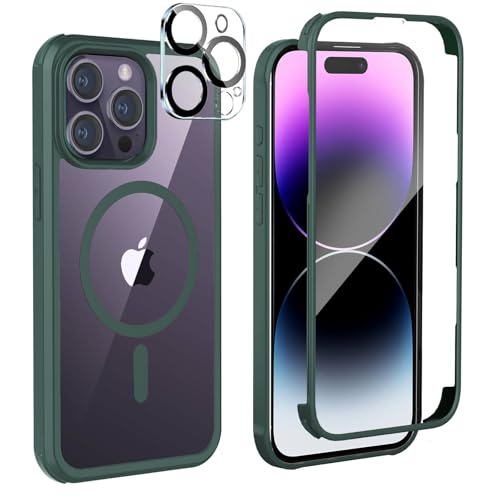 Leedia Handyhülle Kompatibel mit iPhone 14 Pro Max Magsafe Hülle 360 Grad Ganzkörper Eingebauter Panzerglas Displayschutz Schutzfolie Case Stoßfest Schutzhülle für iPhone 14 Pro Max 6.7" Grün Leedia Handyhülle Kompatibel mit iPhone 14 Pro Max Magsafe Hülle 360 Grad Ganzkörper Eingebauter Panzerglas Displayschutz Schutzfolie Case Stoßfest Schutzhülle für iPhone 14 Pro Max 6.7" Grün von Leedia