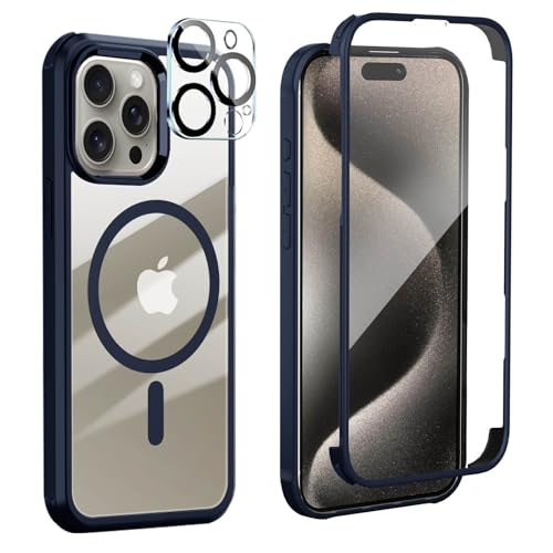 Leedia Handyhülle Kompatibel mit iPhone 15 Pro Max Magsafe Hülle 360 Grad Ganzkörper Eingebauter Panzerglas Displayschutz Schutzfolie Case Stoßfest Schutzhülle für iPhone 15 Pro Max 6.7" Blau Leedia Handyhülle Kompatibel mit iPhone 15 Pro Max Magsafe Hülle 360 Grad Ganzkörper Eingebauter Panzerglas Displayschutz Schutzfolie Case Stoßfest Schutzhülle für iPhone 15 Pro Max 6.7" Blau von Leedia