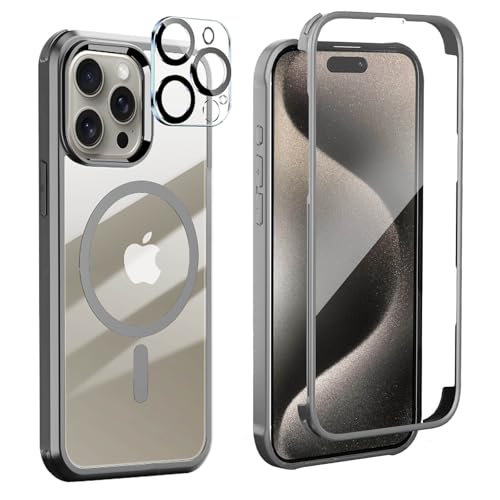 Leedia Handyhülle Kompatibel mit iPhone 15 Pro Max Magsafe Hülle 360 Grad Ganzkörper Eingebauter Panzerglas Displayschutz Schutzfolie Case Stoßfest Schutzhülle für iPhone 15 Pro Max 6.7" Grau Leedia Handyhülle Kompatibel mit iPhone 15 Pro Max Magsafe Hülle 360 Grad Ganzkörper Eingebauter Panzerglas Displayschutz Schutzfolie Case Stoßfest Schutzhülle für iPhone 15 Pro Max 6.7" Grau von Leedia
