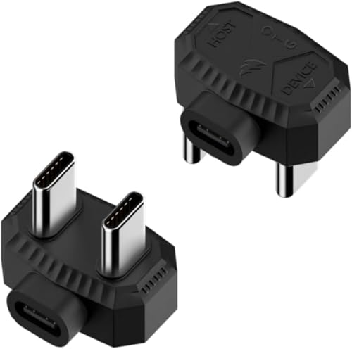 Leehitech 2Pack 180 Grad Winkel USB C Adapter, Type C Buchse auf Stecker + OTG Adapter, 180° Winkelstecker für Mobiltelefone, Tablets, Laptops Leehitech 2Pack 180 Grad Winkel USB C Adapter, Type C Buchse auf Stecker + OTG Adapter, 180° Winkelstecker für Mobiltelefone, Tablets, Laptops von Leehitech