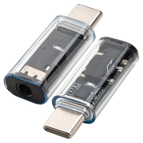 Leehitech 2 Stück USB C zu 3.5mm Kopfhörer Adapter, Mini Klinke auf USB C Adapter Audio Adapter für Sumsung Galaxy S24 S23 S22 S21, iPhone 15/16, Mate20 Pro, Pixel 7/6, Pad Mini von Leehitech