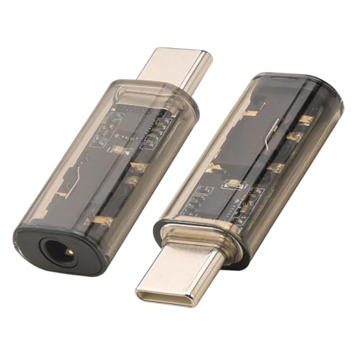 Leehitech 2 Stück USB C zu 3.5mm Kopfhörer Adapter, Mini Klinke auf USB C Adapter Audio Adapter für Sumsung Galaxy S24 S23 S22 S21, iPhone 15/16, Mate20 Pro, Pixel 7/6, Pad Mini von Leehitech