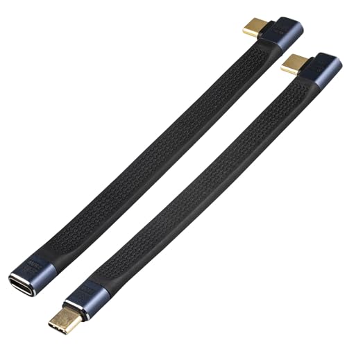 Leehitech 240W USB C 4.0 PD Kabel kurz 13 cm, USB Typ C Ladedatenkabel, USB C Schnellladekabel Adapter für Mobiltelefone, Laptops, kompatibel mit Thunderbolt 4/Thunderbolt 3/USB 4/USB 3.2/USB 2.0 von Leehitech