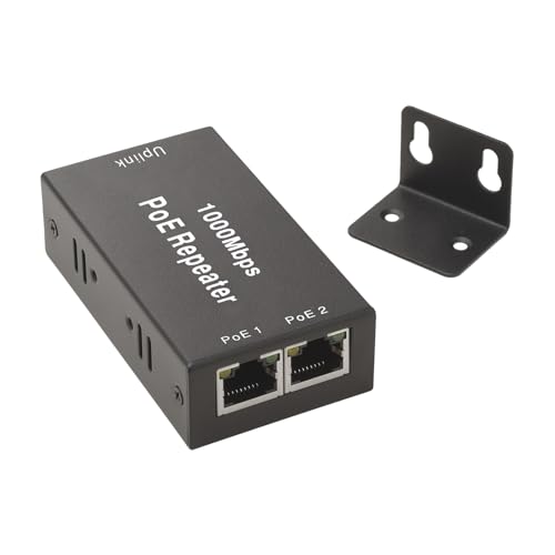 Leehitech Desktop/Wall Mount PoE Repeater Extender 1000Mbps, 1 PoE in 2 PoE Out, 802.3af/at PoE Powered, Industrielles Design für IP-Kamera/Netzwerk-Switch, Plug & Play, 100M/328FT Signal Extende Leehitech Desktop/Wall Mount PoE Repeater Extender 1000Mbps, 1 PoE in 2 PoE Out, 802.3af/at PoE Powered, Industrielles Design für IP-Kamera/Netzwerk-Switch, Plug & Play, 100M/328FT Signal Extende von Leehitech