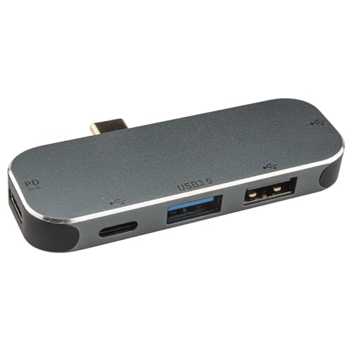 Leehitech USB-C-Dockingstation, USB-C auf USB3.0+2*USB2.0+2*Type-C-Buchse, Multi-Port-Adapter 5 in 1 Typ-C-Stecker-Hub, geeignet für Laptops, Mobiltelefone und Computer von Leehitech