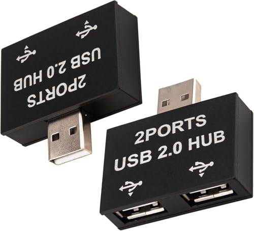 Leehitech USB Splitter Mini USB-Hub, 1 zu 2 USB 2.0 Ports Verteiler Multiport Adapter Doppelstecker Adapter für Strom und Daten, Laptops, MacBook, Mac mini, Surface Pro, Drucker, Keyboard Leehitech USB Splitter Mini USB-Hub, 1 zu 2 USB 2.0 Ports Verteiler Multiport Adapter Doppelstecker Adapter für Strom und Daten, Laptops, MacBook, Mac mini, Surface Pro, Drucker, Keyboard von Leehitech