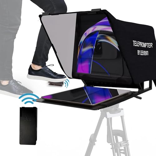 Leeventi Teleprompter Kompatibel mit iPad, Tablet, Smartphone und DSLR Kamera, Steuerung per Fernbedienung oder App Kompatibel mit Android und IOS, Ideal für Videoaufnahmen (Version 5.0) Leeventi Teleprompter Kompatibel mit iPad, Tablet, Smartphone und DSLR Kamera, Steuerung per Fernbedienung oder App Kompatibel mit Android und IOS, Ideal für Videoaufnahmen (Version 5.0) von Leeventi