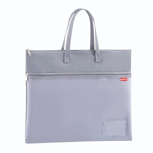 Dokumententasche A4 Zip Beutel, 35 x 28 CM Tragetasche Wasserdichte Doppel-Reißverschluss Nylon Mesh Beutel mit Griff Klein Etiketten Schüler Büro Liefert Reisetasche Grau Dokumententasche A4 Zip Beutel, 35 x 28 CM Tragetasche Wasserdichte Doppel-Reißverschluss Nylon Mesh Beutel mit Griff Klein Etiketten Schüler Büro Liefert Reisetasche Grau von Lefancy