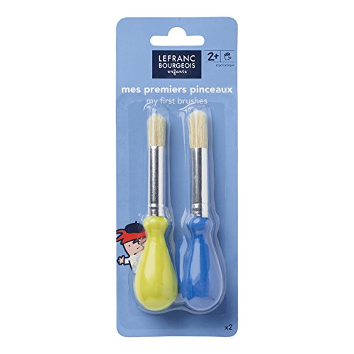 Lefranc Bourgeois Kinder-Pinsel Kindermalstifte, Farbe, Jumbo Kinderpinsel-2er Set, Kunsterziehung +18 Monate von Lefranc Bourgeois