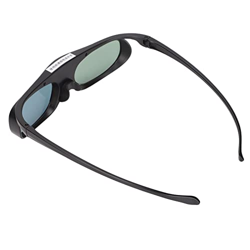 Leftwei 3D-Brille, Weitwinkel 178° DLP Link 3D-Brille, LCD-Objektiv, 1080P Unterstützt, Wiederaufladbare Active Shutter 3D-Brille, 3D-Filmbrille für DLP-Link 3D-Projektoren (Schwarz) von Leftwei