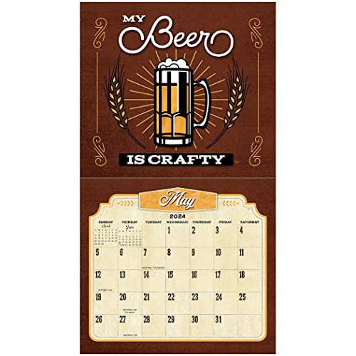 Legacy Craft Beer Bottle Purple 13 x 12 Paper 2024 Hanging Wall Calendar von Legacy
