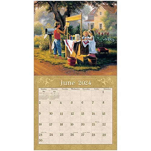 Legacy Hometown Woodland Green Wandkalender zum Aufhängen, 33 x 30 cm, Papier 2024 von Legacy