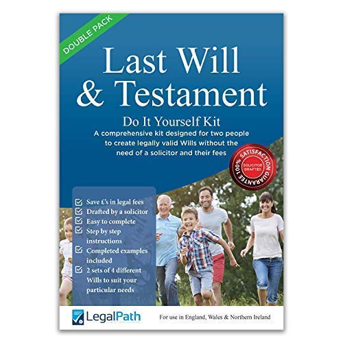 Last-Wille und Testament Kit 2020 UK - Doppelpack für zwei Personen - einfach zu vervollständigen - Umfassende Anleitung & Beispiele, 4 Varianten - DIY Kit - Save £'s ' Legal PathTM von LegalPath