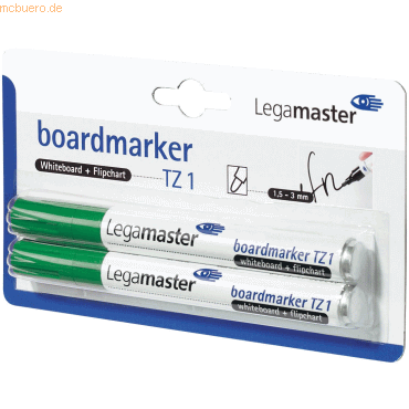 10 x Legamaster Boardmarker TZ 1 2 Stück grün von Legamaster