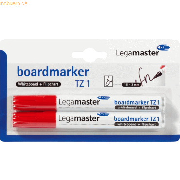 10 x Legamaster Boardmarker TZ 1 2 Stück rot von Legamaster