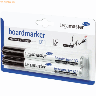 10 x Legamaster Boardmarker TZ 1 nachfüllbar 1,5-3mm schwarz VE=2 Stüc 10 x Legamaster Boardmarker TZ 1 nachfüllbar 1,5-3mm schwarz VE=2 Stüc von Legamaster