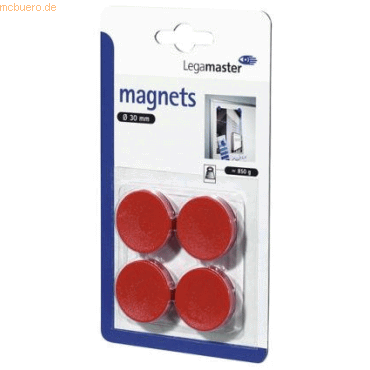 10 x Legamaster Haftmagnet 30 mm 4 Stück rot 10 x Legamaster Haftmagnet 30 mm 4 Stück rot von Legamaster