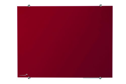 Legamaster 7-104754 Glasboard Colour, Glas-Magnettafel, 120 x 90 cm, rot von Legamaster