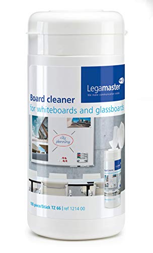 Legamaster 7-121400 Whiteboard-Reinigungstücher TZ 66, hygienische "Tuch für Tuch"- Entnahme, 100 Tücher in Spenderbox von Legamaster