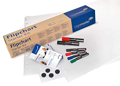 Legamaster 7-124900 Flipchart Starter Kit, Zubehörset mit Flipchartpapier, Markern und Magneten von Legamaster