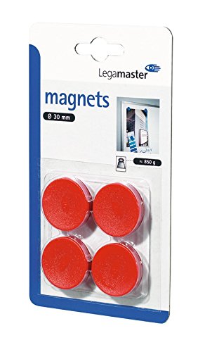 Legamaster 7-181202-4 Haftmagnete C und C Blister 30 mm, Circa 850 g, rot von Legamaster