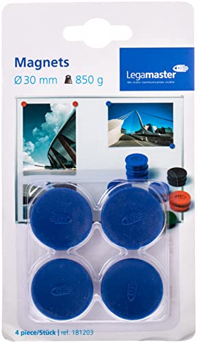 Legamaster 7-181203-4 Haftmagnete C und C Blister 30 mm, Circa 850 g, blau von Legamaster