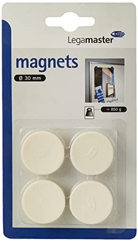 Legamaster 7-181219-4 Haftmagnete C und C Blister 30 mm, Circa 850 g, weiß von Legamaster