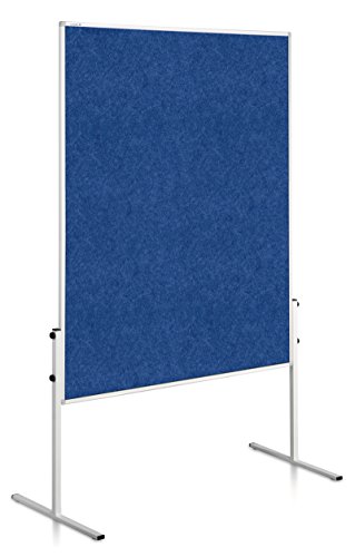 Legamaster 7-206100 Moderationswand Economy, starr, filzbespannt, 150 x 120 cm, blau von Legamaster