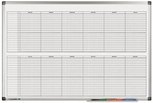 Legamaster 7-414000 Premium Projektplaner, UV-gehärtetes Whiteboard; Jahresplaner im Halbjahresformat mit 20 Zeilen, 90 x 60 cm Legamaster 7-414000 Premium Projektplaner, UV-gehärtetes Whiteboard; Jahresplaner im Halbjahresformat mit 20 Zeilen, 90 x 60 cm von Legamaster