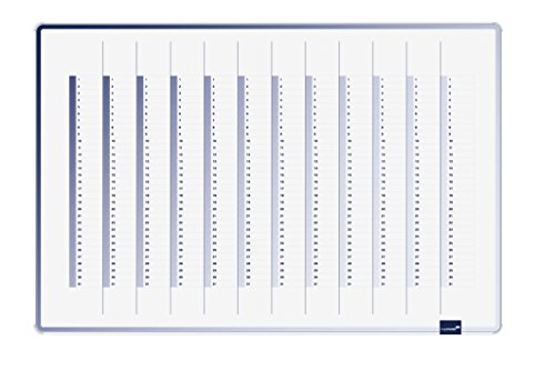 Legamaster 7-489000 Accents Plan-Whiteboard, bedruckt mit Jahresplaner, lackierte Stahloberfläche, 90 x 60 cm von Legamaster