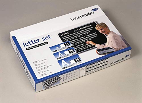 Legamaster 7-605300 Rillenbuchstaben, 384 Stück, sortiert im Buchstabenkasten, Buchstabenhöhe 30 mm. weiß von Legamaster