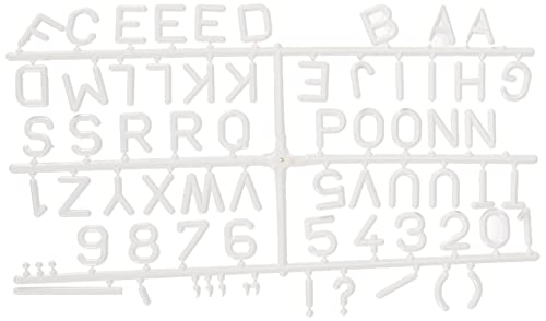 Legamaster 7-606200 Rillenbuchstaben, 280 Stück, Ergänzungsset, Buchstabenhöhe 20 mm. weiß von Legamaster
