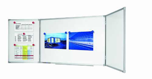 Legamaster Economy Klapptafel - weiß - 100 x (150-300) cm - Whiteboard mit fünf aufklappbaren Schreibflächen - magnetisch und beschreibbar - inkl. Zubehör von Legamaster
